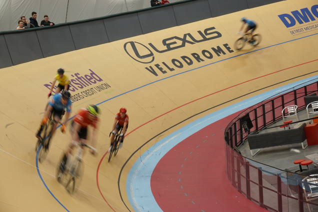 Nope, I wasn’t drunk—this is how the track tilts.
